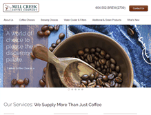 Tablet Screenshot of millcreekcoffee.ca